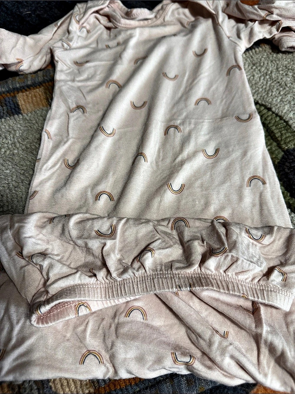 Carter's Rainbow Sleep Gown Pink Footie Baby 3M